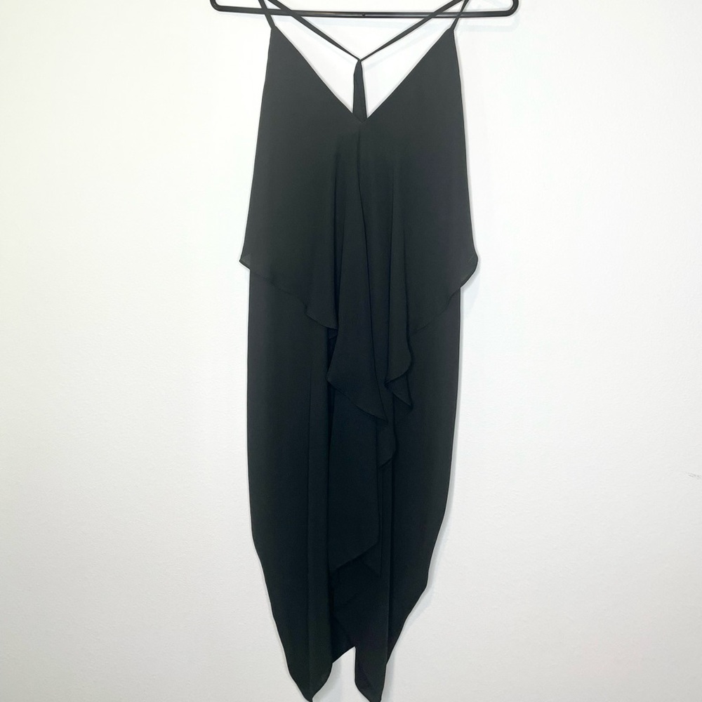 Olivaceous Black Ruffle Sleeveless Mini Dress size medium